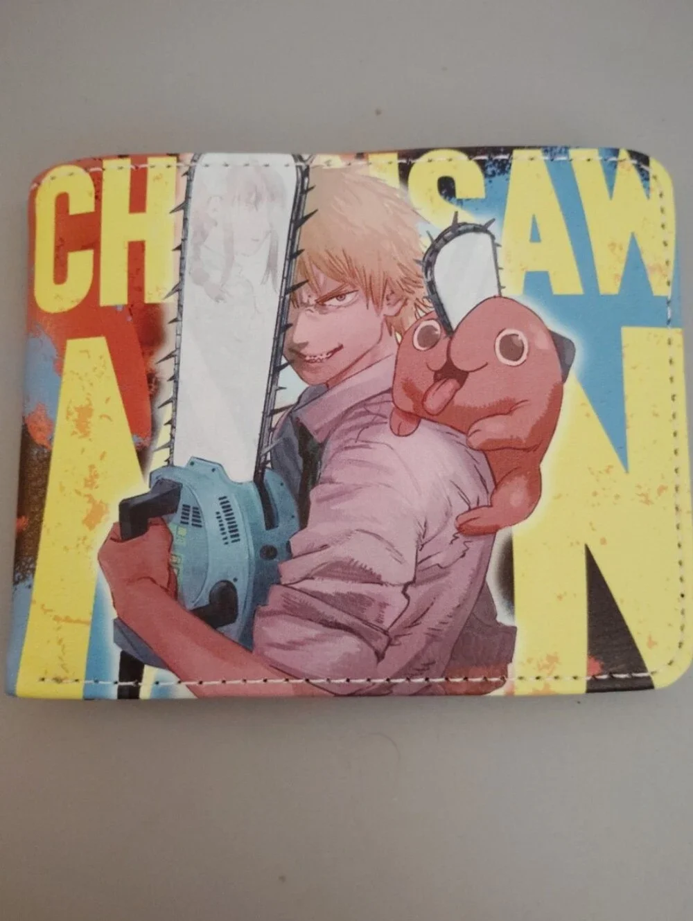 New chainsaw man csm anime manga leather wallet